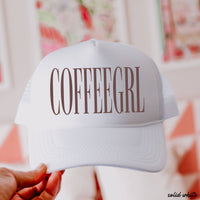 Chloe Vs Tank - CoffeeGrl Trucker Hat *10 Colors: Brown/Tan