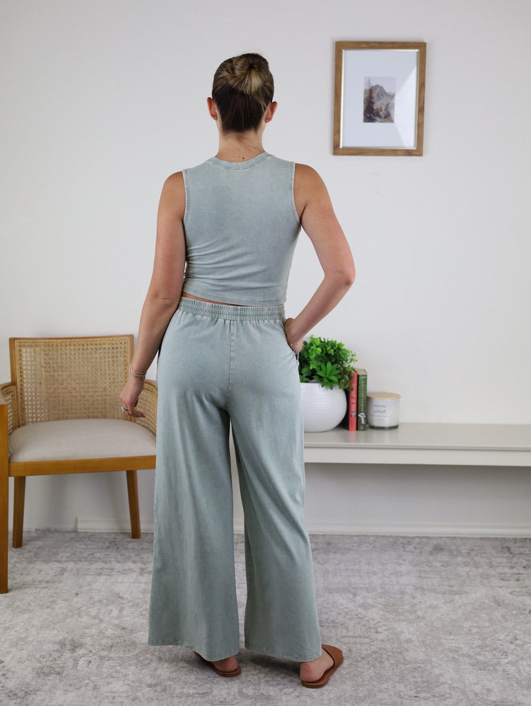Reece Pant Set - Sage Final Sale
