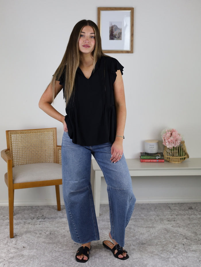 Billie Ruffle Sleeve Blouse