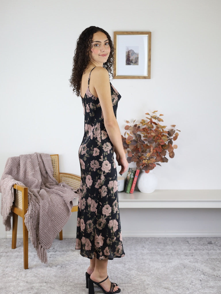 Midnight Calling Floral Midi Dress