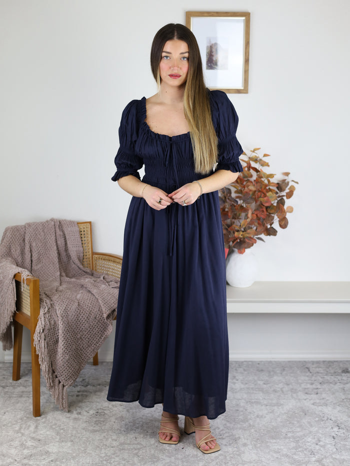 Camella Smocked Midi Dress