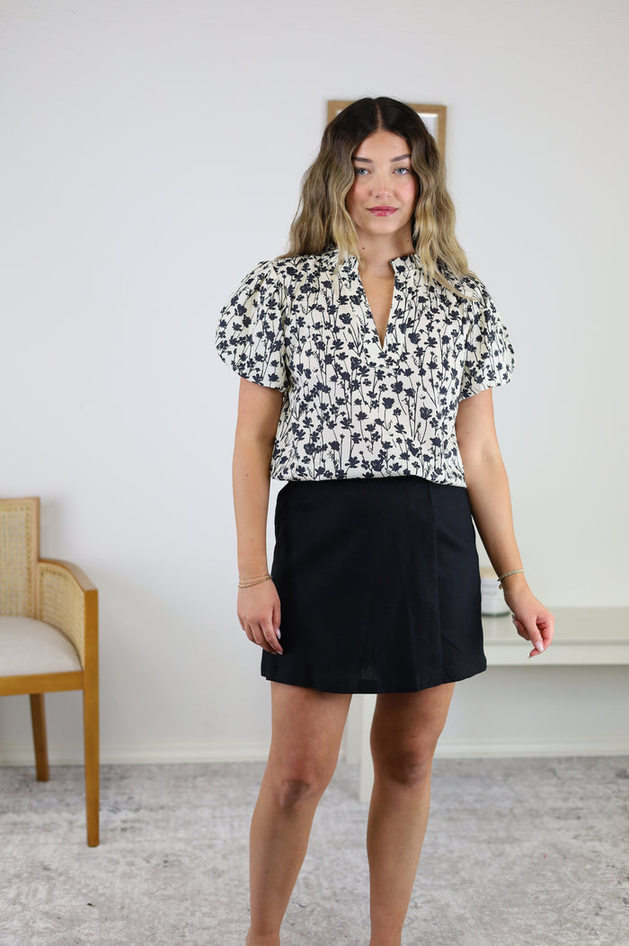Linden Linen Wrap Skort