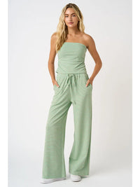 Kia Striped Tube Top and Pants Set