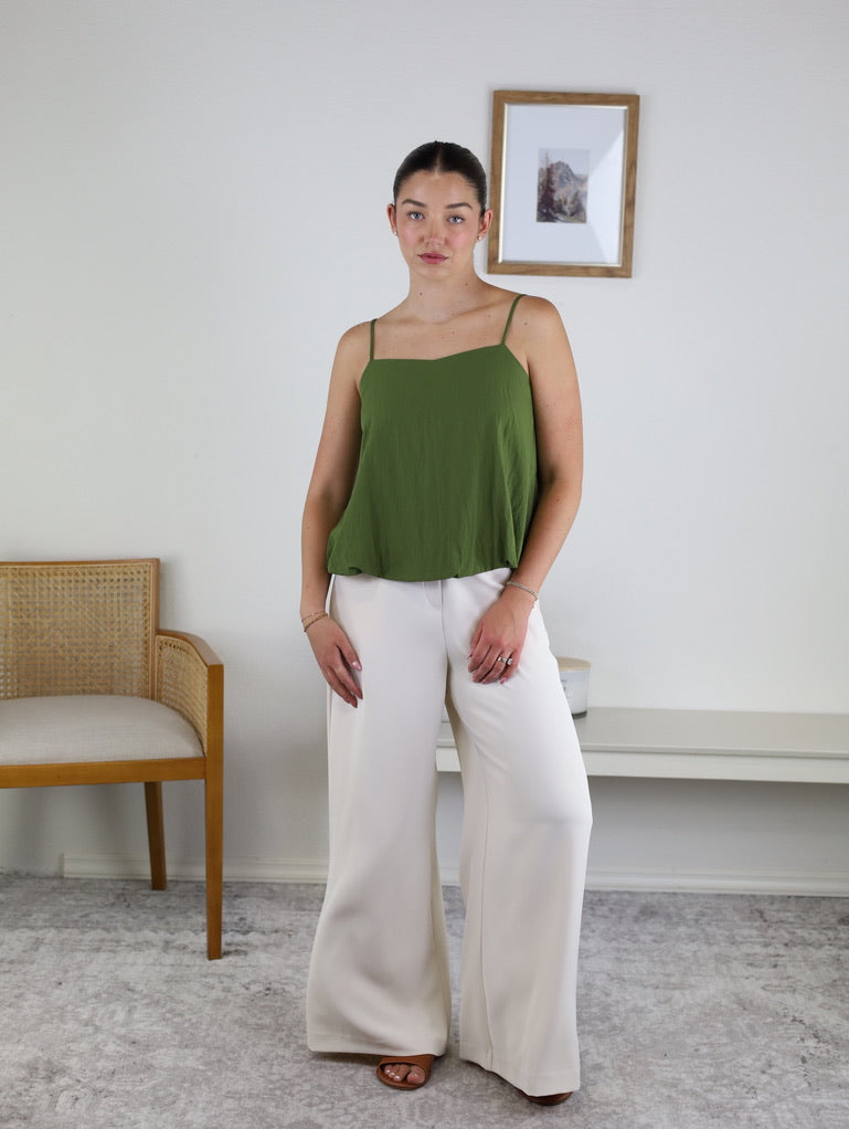 Reneece Cami Top with Bubble Hem