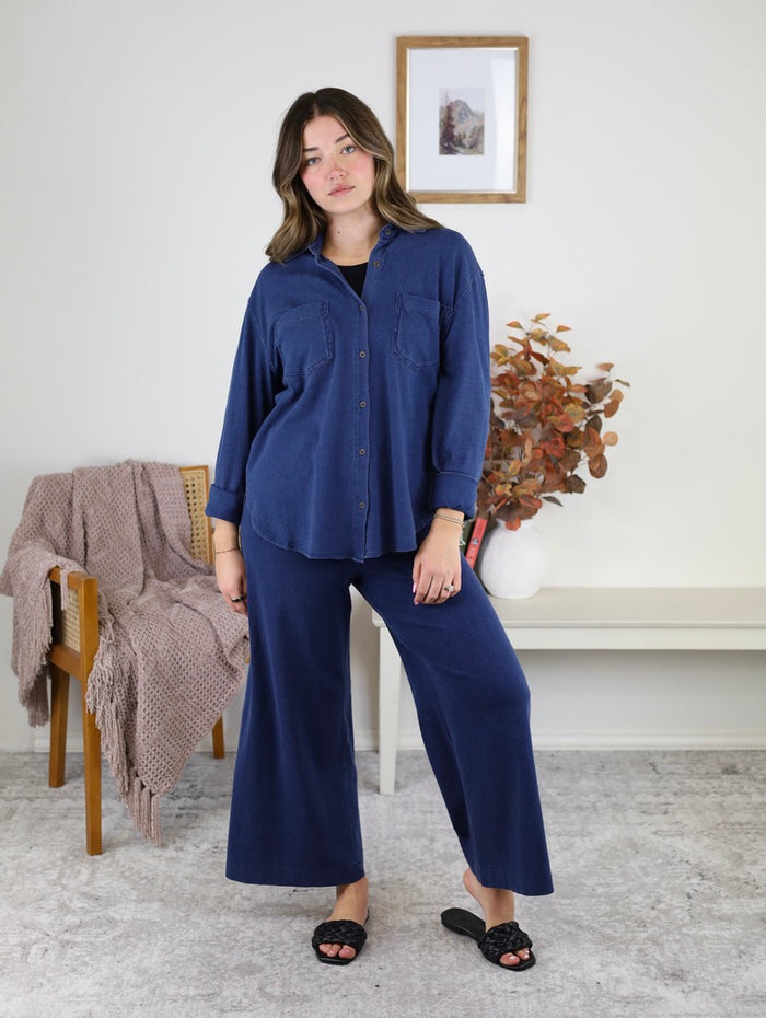 Z Supply - Reese Jersey Denim Button Up