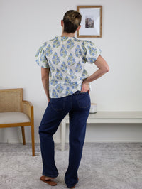 Jules Floral Print Cotton Blouse