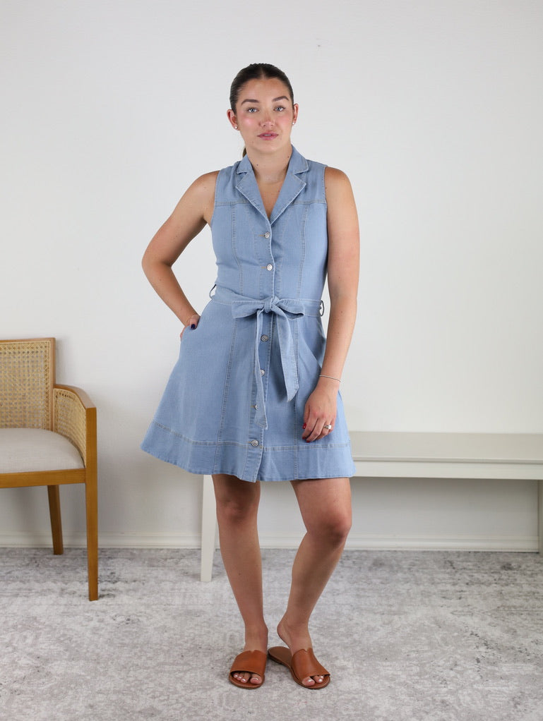 Tali Denim Button Down Mini Dress