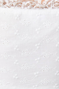 Rowan Square Neck Top in white, styled view - Glitz Fine Clothing