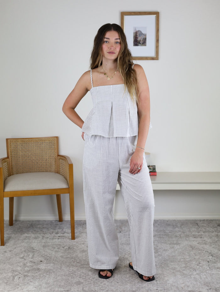 Cece Striped Cami Top and Pant Set