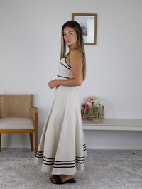 Stonefield Two Tone Linen Midi Dress