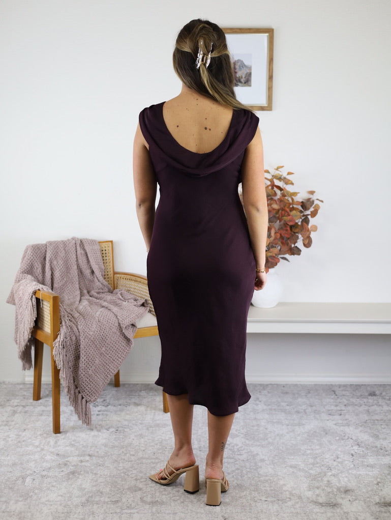 Bobbi Drape Back Midi Dress