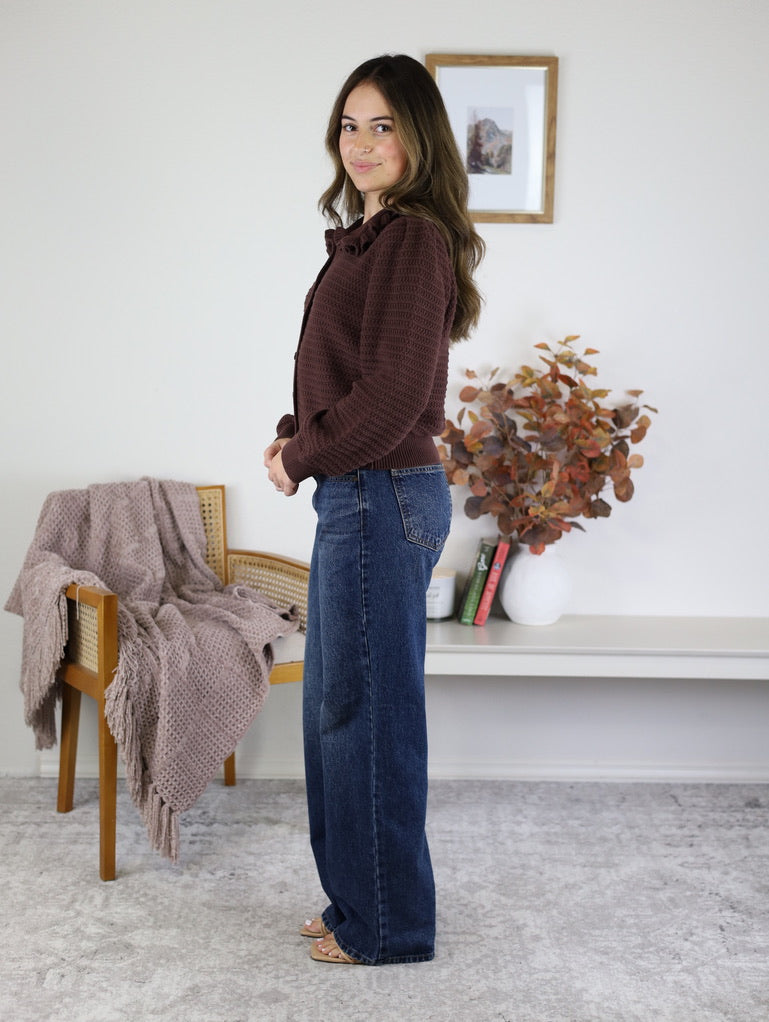 Lucinda Ruffle Collar Cardigan