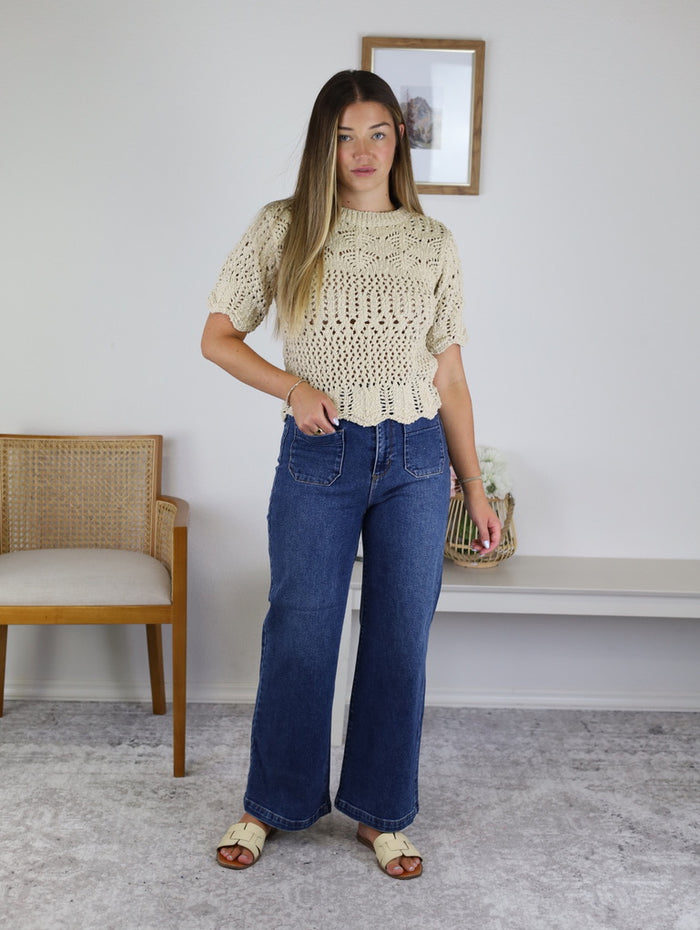 Blu Sheer Knit Sweater - Final Sale