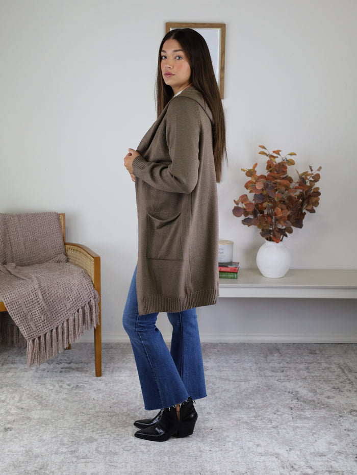 Long Hooded Cardigan