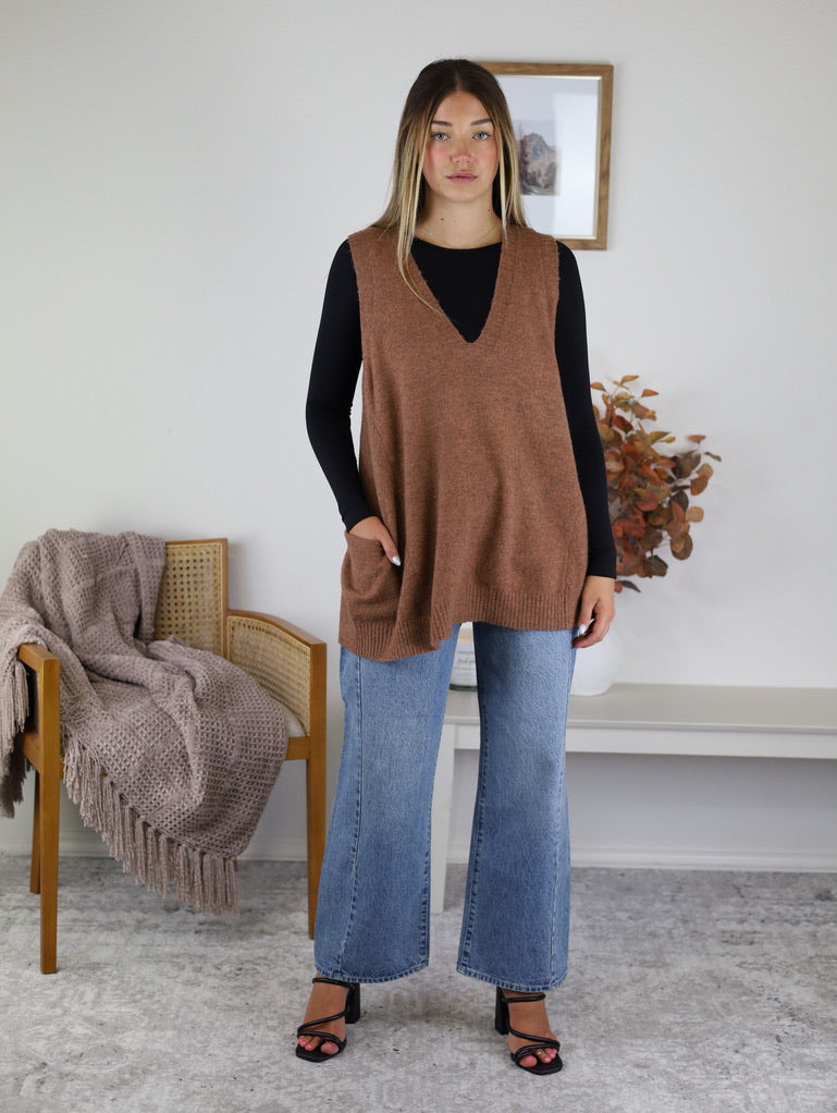Stagecoach Oversized Sweater Vest - Final Sale