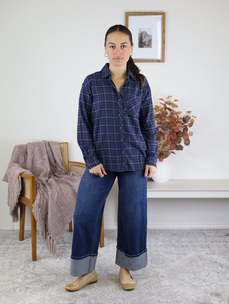 Denver Oversized Flannel Shirt - Final Sale