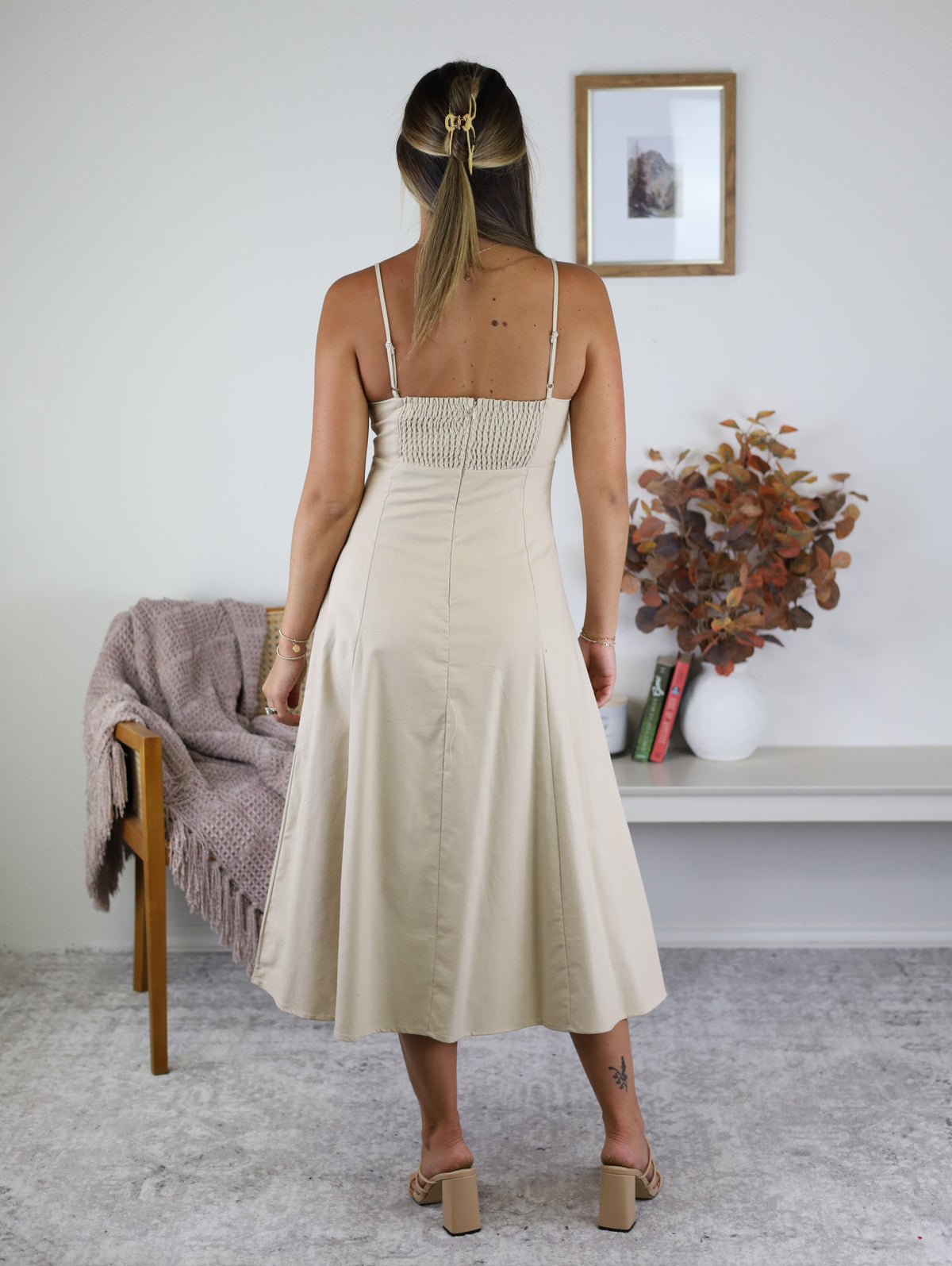 Emma A Line Midi Dress