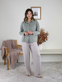 Wendy Garment Dyed Knit Denim Shacket