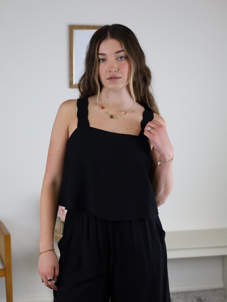 Vivianne Scallop Strap Top