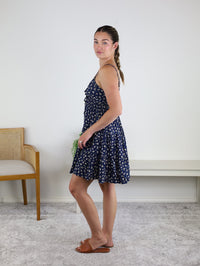 Natalie Ditsy Print V Neck Sundress