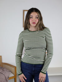 Mindy Ribbed Striped  Top