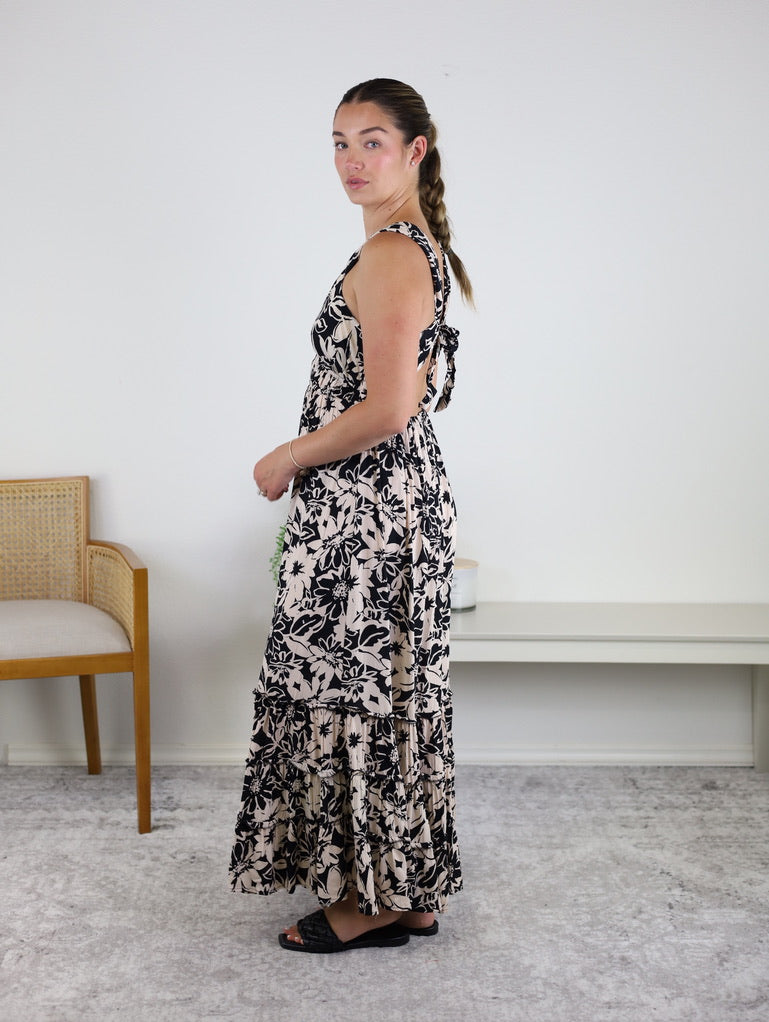 Nicole V-Neck Maxi Dress