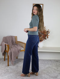 Hayes Classic Solid Rib Knit Sweater - Kale