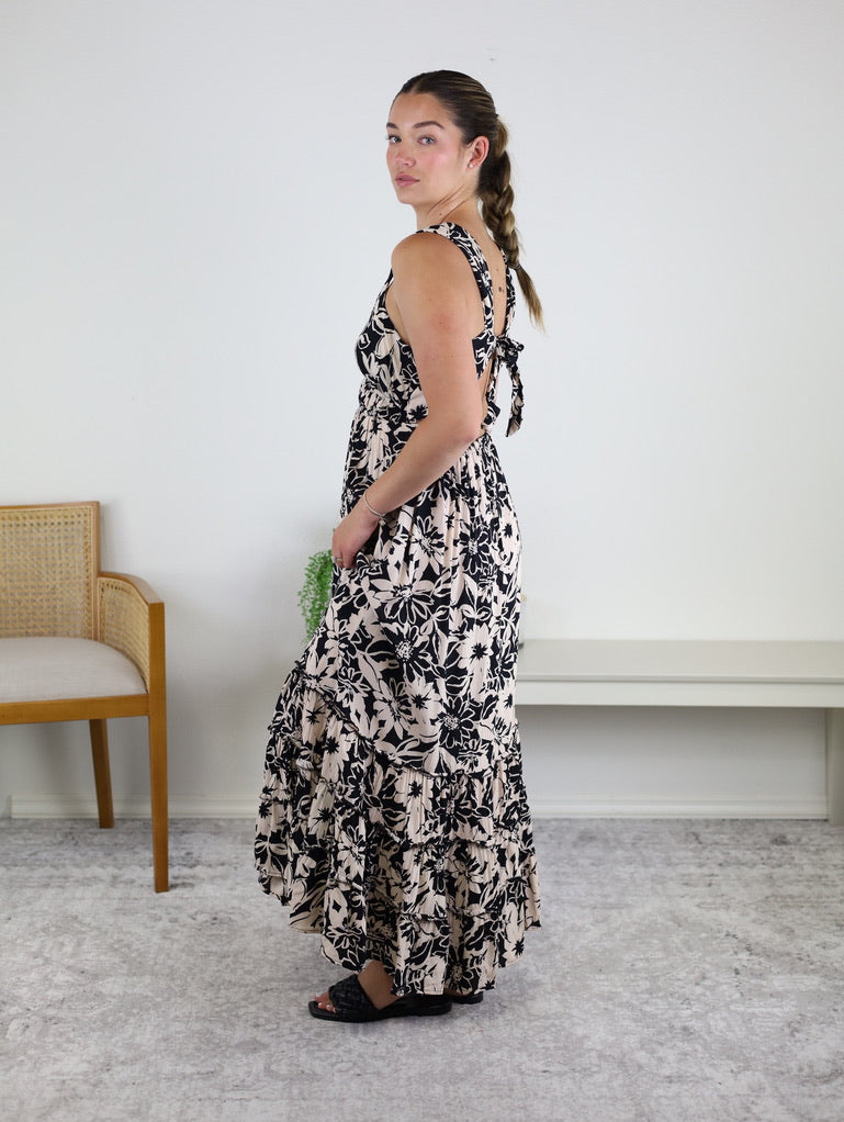 Nicole V-Neck Maxi Dress
