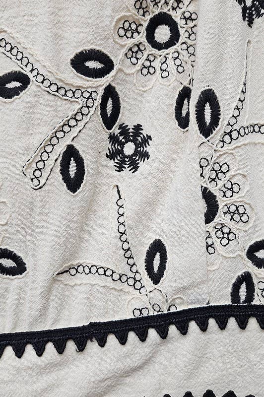 Nattie Embroidery Lace Midi Dress - Final Sale