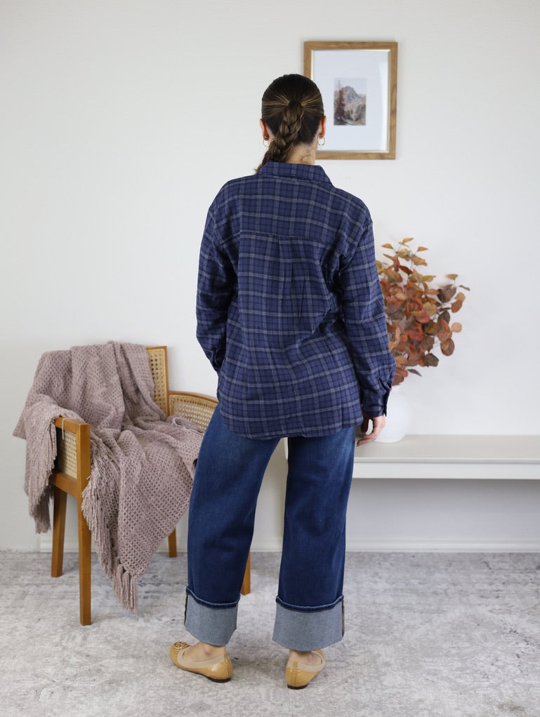 Denver Oversized Flannel Shirt - Final Sale