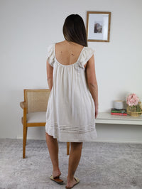 Lynden Flutter Sleeve Mini Dress