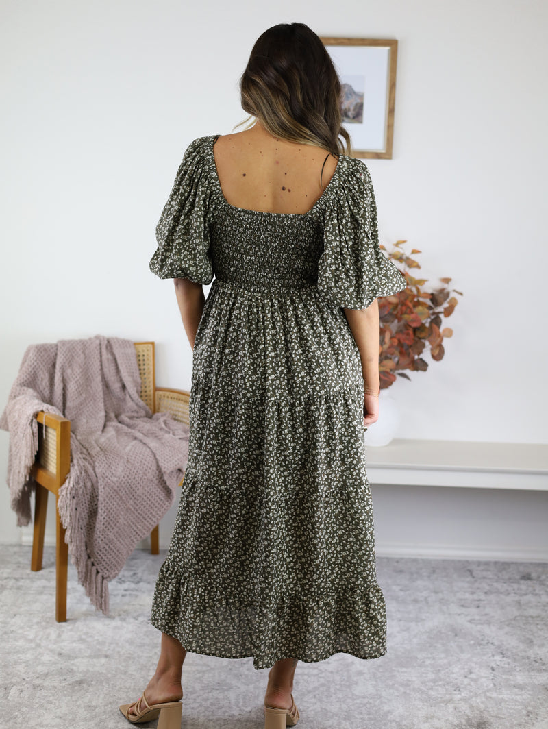 Allyn Ditsy Floral Midi Dress