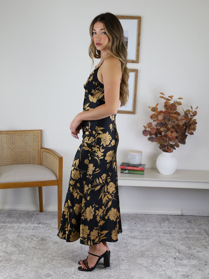 Eclipsed Floral Midi Dress