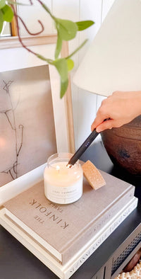 Cozy Cashmere vanilla musk soy candle by Forget Me Not, fall candle at Glitz boutique Turlock