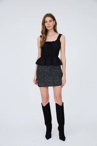 Alfie Shirred Waist Tank Top detail of shirred waist seam