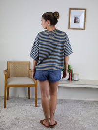 Randi Oversized Stripe Boyfriend Tee