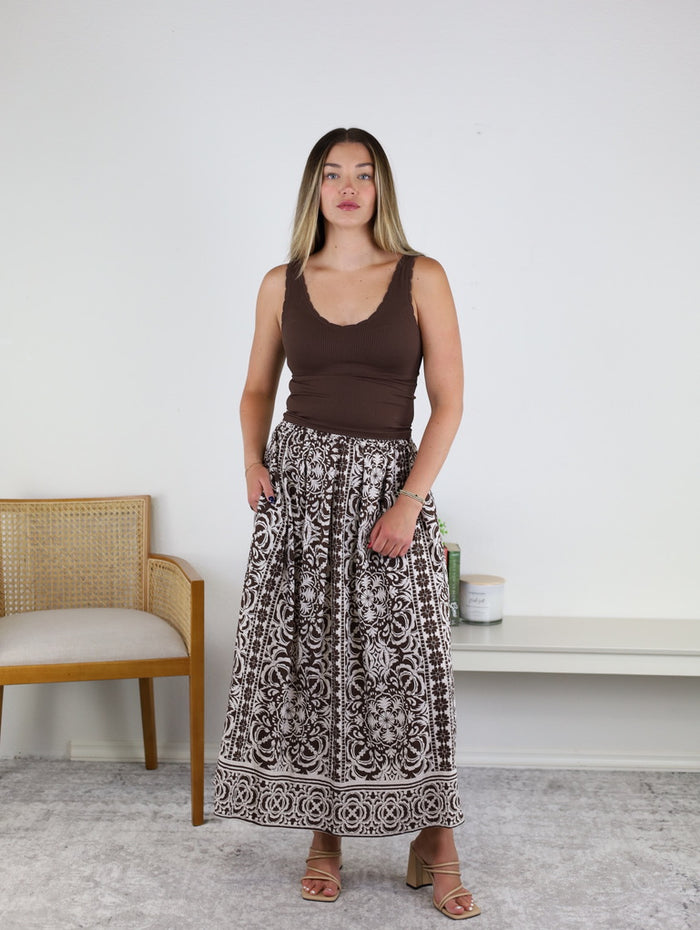 Charlie Printed Midi Skirt