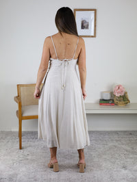 Robyn Striped Linen Midi Dress