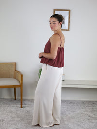 Reneece Cami Top with Bubble Hem