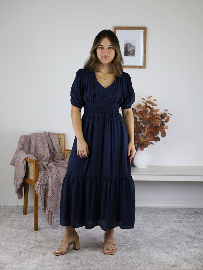 Midnight Garden Midi Dress