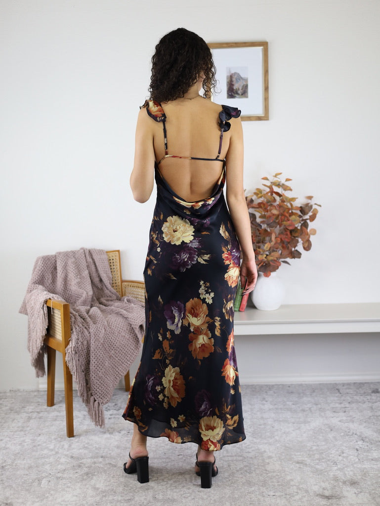 Nightfall Floral Midi Dress