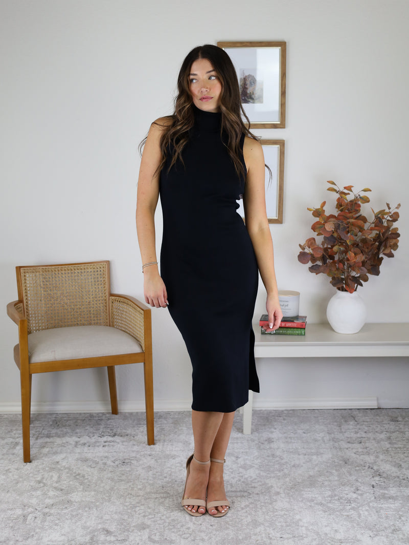 Lizbeth Turtleneck Midi Sweater Dress