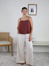 Reneece Cami Top with Bubble Hem