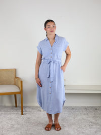 Whitney Striped Midi Dress