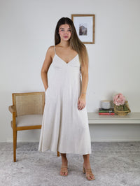 Robyn Striped Linen Midi Dress