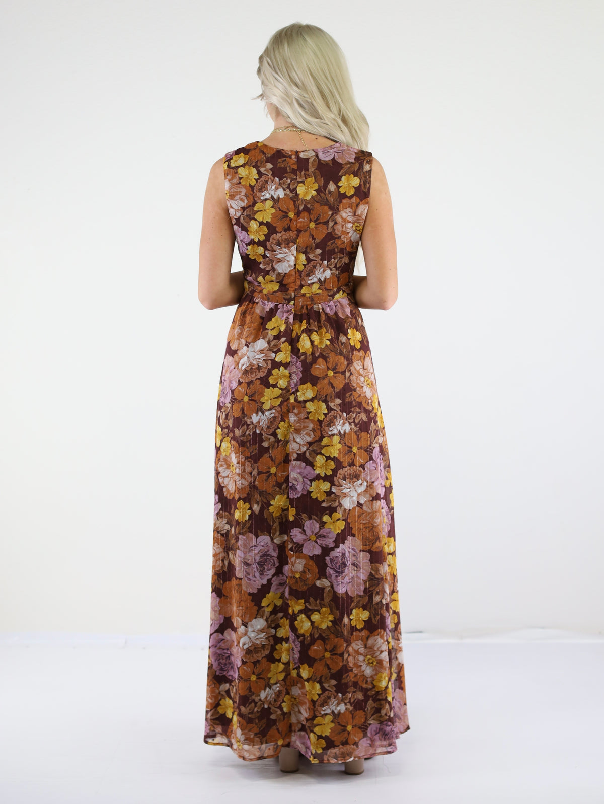Ayla V Neck Floral Maxi Dress