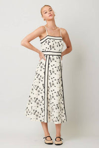 Nattie Embroidery Lace Midi Dress - Final Sale
