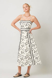 Nattie Embroidery Lace Midi Dress - Final Sale