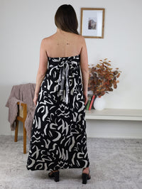 Modern Possibilities Strapless Drape Back Maxi Dress