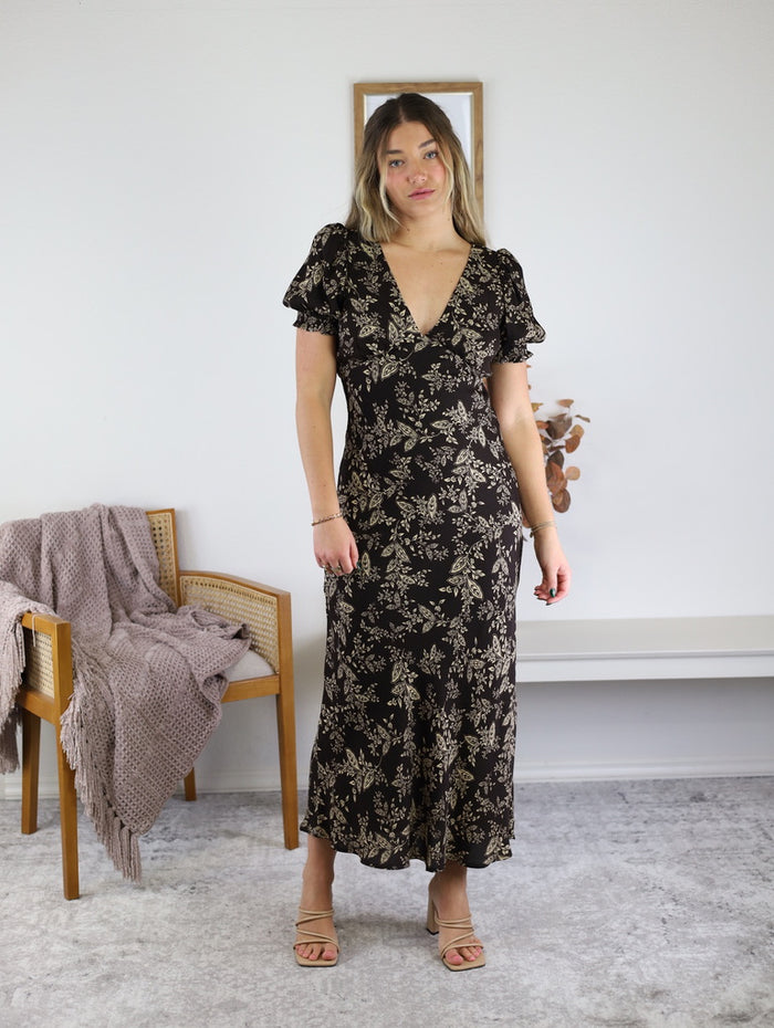 Tiffany Paisley Floral Midi Dress